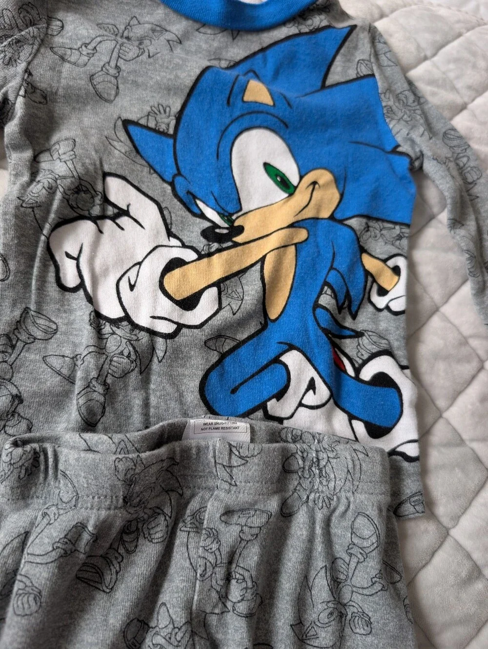 Sonic The Hedgehog Toddler Boy Sung Fit Pajama Set, Size 4